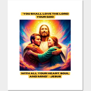 "You shall love the Lord your God with all your heart, soul, and mind" - Jesus Posters and Art